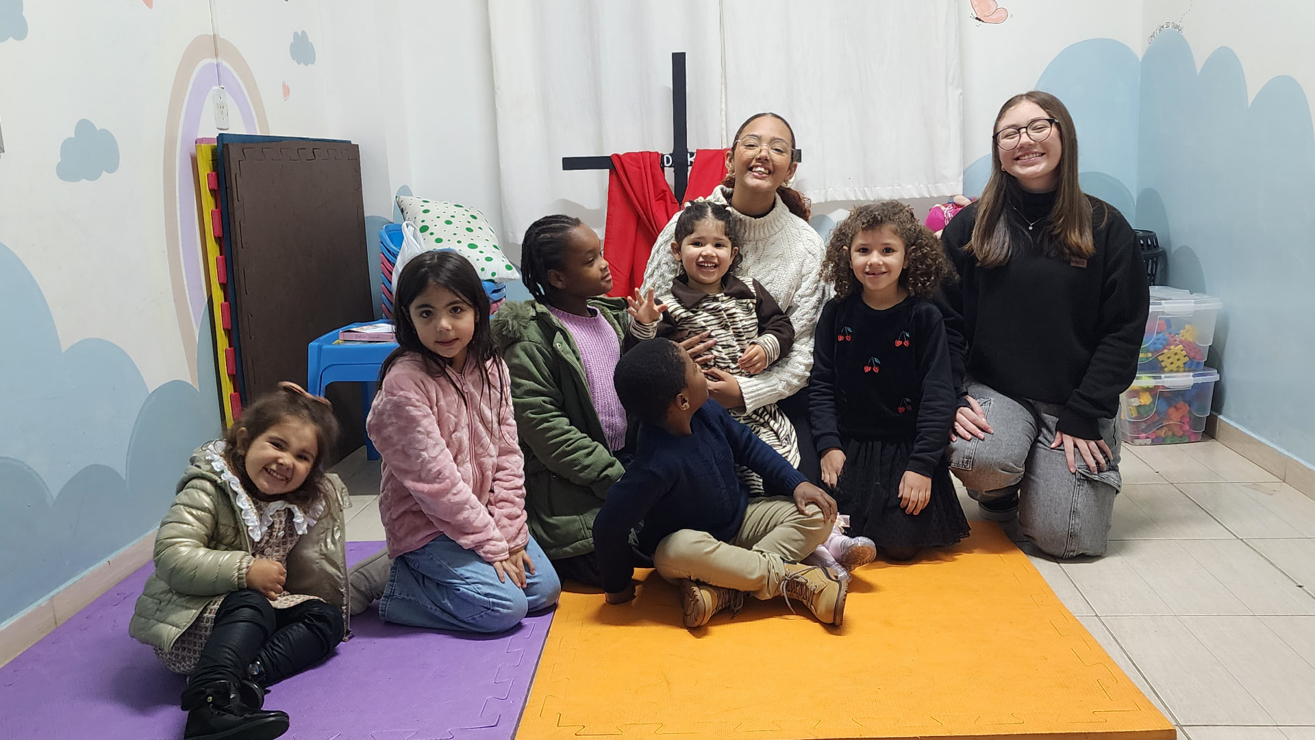 Crianças do ministério Kids da IERD